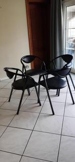 Stoelen, Huis en Inrichting, Stoelen, Ophalen, Gebruikt, Zwart, Vier