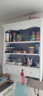 Archelle en pin massif /patine blanc et gris, Maison & Meubles, Enlèvement