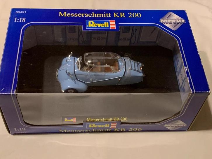 1:18 Revell 08483 Messerschmitt KR200 lichtblauw, Hobby en Vrije tijd, Modelauto's | 1:18, Zo goed als nieuw, Auto, Revell, Ophalen of Verzenden