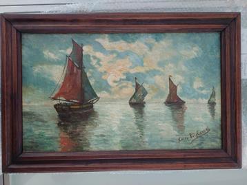 Marine olieverf schilderij beschikbaar voor biedingen
