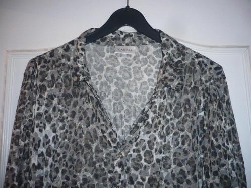 Bloesje tijgerprint - maat 50 - als nieuw !, Kleding | Dames, Grote Maten, Zo goed als nieuw, Blouse of Tuniek, Overige kleuren