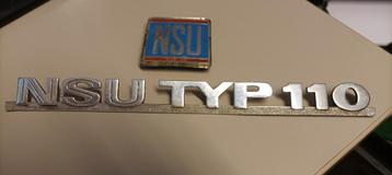 NSU TYP 110 - 2 emblèmes, logos, badges. Authentiques  disponible aux enchères