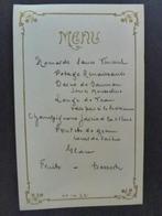 zeer oud handgeschreven menu 1931, Verzenden