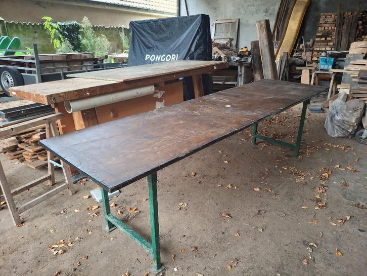 Werktafel, Huis en Inrichting, Tafels | Bijzettafels, Gebruikt, Rechthoekig, 60 cm of meer, 75 cm of meer, Ophalen