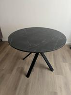 Eettafel met marmerpatroon IKEA, Huis en Inrichting, Tafels | Eettafels, Ophalen, 100 tot 150 cm, Rond, Zo goed als nieuw