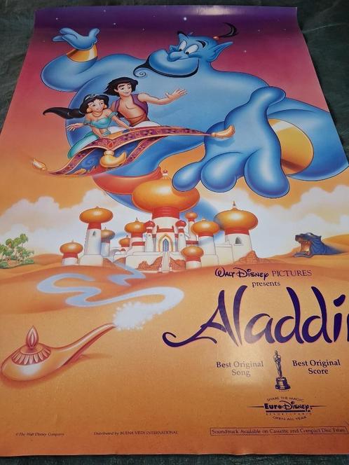 cinema affiche walt disney aladin, Verzamelen, Disney, Zo goed als nieuw, Plaatje of Poster, Overige figuren, Ophalen