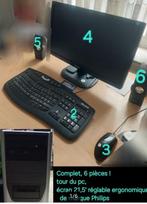 Volledige pc: toren +22' Philips-scherm+toetsenbord+muis+2HT, Computers en Software, Ophalen, HDD, 2 tot 3 Ghz, Virtual Reality