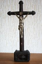 vintage kruisbeeld tramp art, Antiek en Kunst, Ophalen