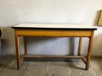 Retro schoolbank, Ophalen, Gebruikt, Bureau