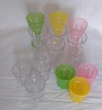 13 gelamineerde plastic glazen, Ophalen of Verzenden, Gebruikt, Kunststof