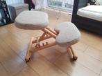 Ergonomische houten zitting en kniestoel, Ophalen, Beige, Nieuw, Bureaustoel