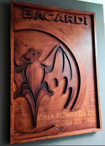 Bacardi vintage xl houten kader 1970 beschikbaar voor biedingen