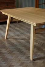 Moderne massief eiken uitschuifbare eettafel - scandinavisch, Huis en Inrichting, Ophalen, Eikenhout, 200 cm of meer, 50 tot 100 cm