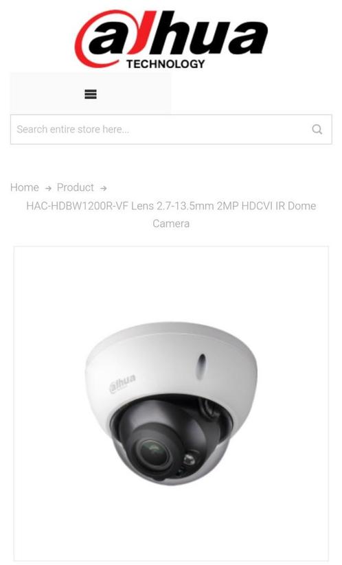 Dahua IR Dome Camera's 6stuks, TV, Hi-fi & Vidéo, Caméras de surveillance, Comme neuf, Enlèvement