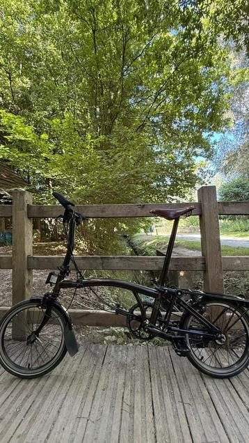 Brompton C-line S6L black lacquer 6 vitesses 2022 facture, Neuf, Vitesses, Brompton, Enlèvement