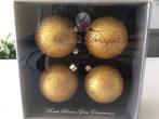 4 gouden kerstballen met decoratie, Enlèvement, Comme neuf