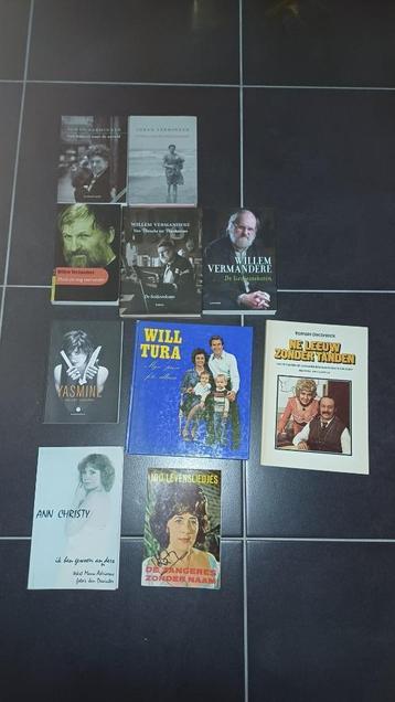 Lot van 10 boeken Nederlandstalige zangers beschikbaar voor biedingen