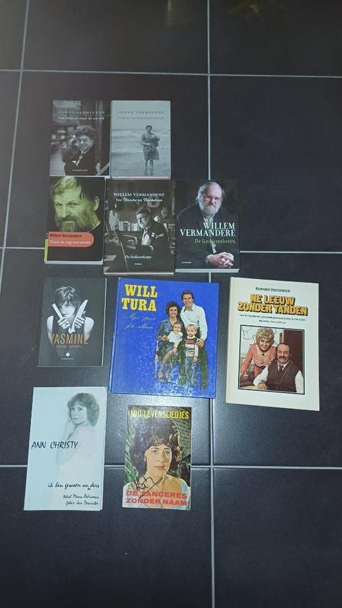 Lot van 10 boeken Nederlandstalige zangers, Boeken, Muziek, Gelezen, Artiest, Ophalen of Verzenden