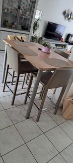 Hoge tafel met 4 stoelen, Huis en Inrichting, Ophalen, Zo goed als nieuw