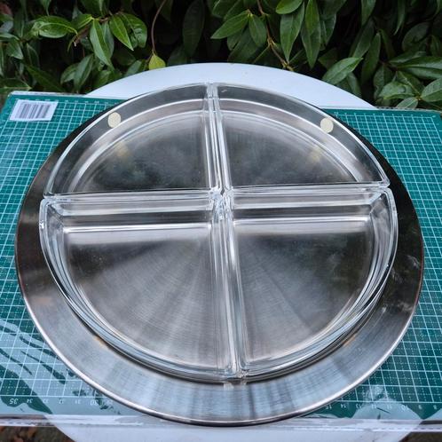 Alessi aperitiefhapjes schaal met 4 glazen Ettore Sottsass, Antiek en Kunst, Antiek | Keukengerei, Ophalen of Verzenden