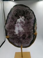 Natuurlijke amythes protaal op standaard, Verzamelen, Mineralen en Fossielen, Ophalen of Verzenden, Mineraal