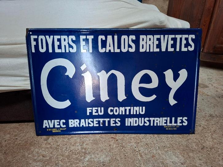 plaque émaillée ( la grange de David ) ohey, Antiek en Kunst, Antiek | Email, Ophalen