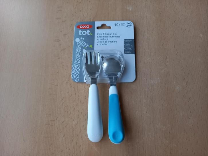 NIEUW babybestek lepel en vork, merk OXO, Kinderen en Baby's, Babyvoeding en Toebehoren, Nieuw, Overige typen, Ophalen of Verzenden