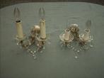 2 antieke armaturen (appliques), Huis en Inrichting, Lampen | Wandlampen, Glas, Ophalen