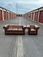 Lederen lounge van Chesterfield, Huis en Inrichting, Ophalen of Verzenden, Gebruikt, Leer, Industriel