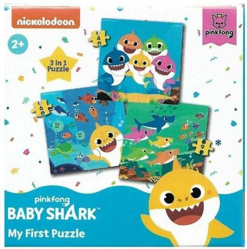 Baby Shark 3 in 1 Puzzel 4/6/9 stukjes - Mijn Eerste Puzzel, Enfants & Bébés, Jouets | Puzzles pour enfants, Neuf, 2 à 4 ans, Enlèvement ou Envoi