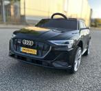Audi E-tron 12v zwart RC /Leder zitje / Rubberbanden / MP3, Kinderen en Baby's, Speelgoed | Buiten | Voertuigen en Loopfietsen