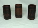 3 houten bekers, houtsnijwerk, Rwanda., Antiek en Kunst, Ophalen of Verzenden