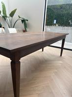 Tafel, Huis en Inrichting, Tafels | Eettafels, Ophalen, Gebruikt, Rechthoekig, Teakhout