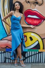 cocktailjurk midi jurk denim maat 34, 36, Ophalen of Verzenden, Blauw, Cocktailjurk