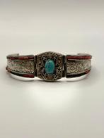 Tibetaanse armband Zilver., Gebruikt, Ophalen of Verzenden, Met edelsteen, Zilver