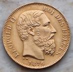 20 Francs 1876 Leopold II, Losse munt, Goud, Goud, Ophalen of Verzenden