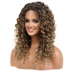 Swiss lace front pruik lang haar met spiraalkrullen Aurora, Handtassen en Accessoires, Uiterlijk | Haarverzorging, Verzenden, Nieuw