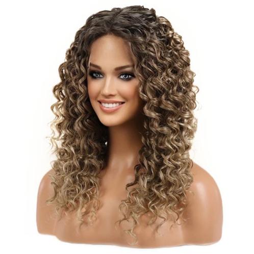 Swiss lace front pruik lang haar met spiraalkrullen Aurora, Handtassen en Accessoires, Uiterlijk | Haarverzorging, Nieuw, Pruik of Haarverlenging