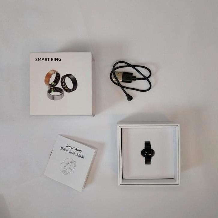 Smart ring, Handtassen en Accessoires, Smartwatches, Zo goed als nieuw, Android, Zwart, Calorieverbanding, Hartslag, Slaap, Stappen