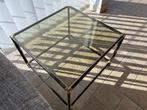vierkante salontafel, Huis en Inrichting, 50 tot 100 cm, Minder dan 50 cm, Modern tijdloos, Glas