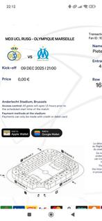 2 billets Union Saint Gilloise -Marseille (Champions League), Tickets en Kaartjes, Sport | Voetbal