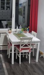 Ikea uitschuifbare eettafel met 4 stoelen, Huis en Inrichting, Tafels | Eettafels, Ophalen, Gebruikt