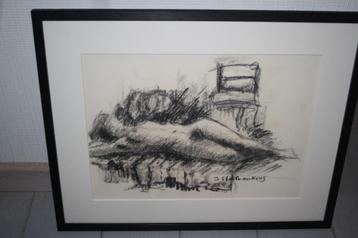 Houtskooltekening beschikbaar voor biedingen