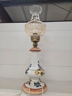 Lampe céramique et globe en verre teinté, Antiquités & Art, Enlèvement ou Envoi