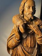 Eiken beeld met schaap, Ophalen of Verzenden