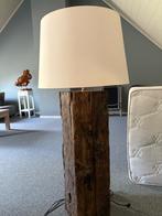 Mooie landelijke lamp op robuuste houten voet, Ophalen, 75 cm of meer, Hout, Landelijk