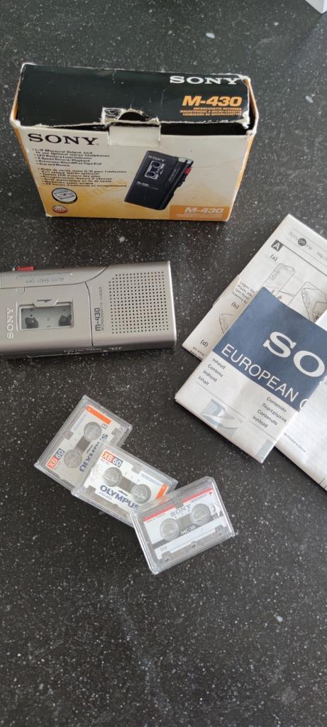 Dictafoon M-430 met originele cassettes, Cd's en Dvd's, Cassettebandjes, Gebruikt, Ophalen