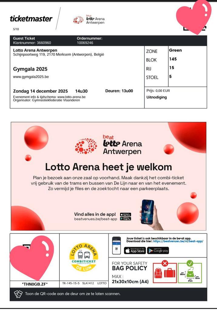 Duoticket Gymgala zondag 14/12, Tickets en Kaartjes, Kortingen en Cadeaubonnen, Twee personen, Overige typen, Overige soorten