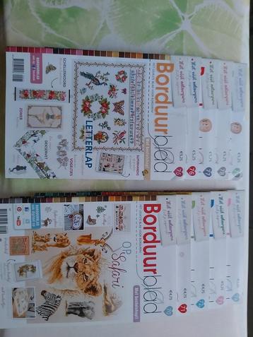 Lot 2 : Borduurblad, Hobby en Vrije tijd, Borduren en Borduurmachines, Ophalen of Verzenden, Zo goed als nieuw