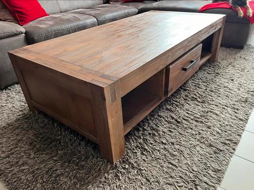 Teakhout salontafel te koop, Maison & Meubles, Tables | Tables de salon, Comme neuf, Moins de 50 cm, 50 à 100 cm, 100 à 150 cm